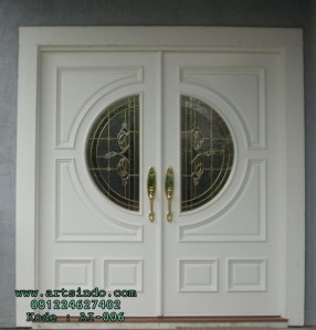 Pintu Rumah Kupu Tarung Duco Putih Minimalis
