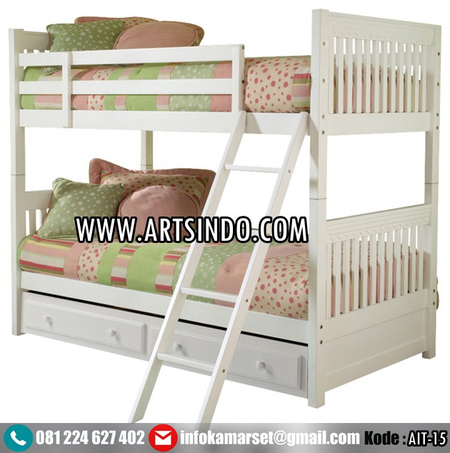 Tempat-tidur-anak-kembar-berlaci . Arts Indo Furniture 