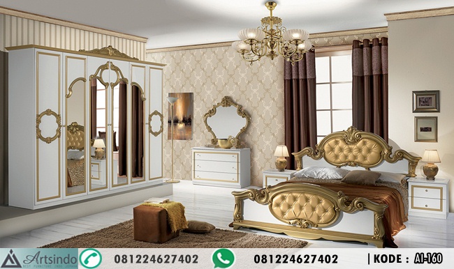 Set Tempat Tidur Baroco Gold Duco