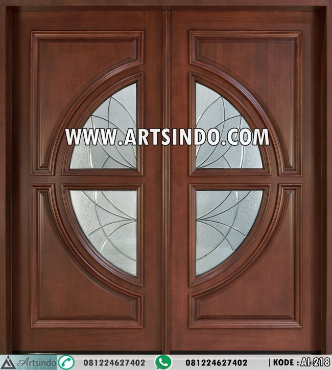  Pintu  Dobel  Panel Kaca AI 218 Arts Indo Furniture Jepara 