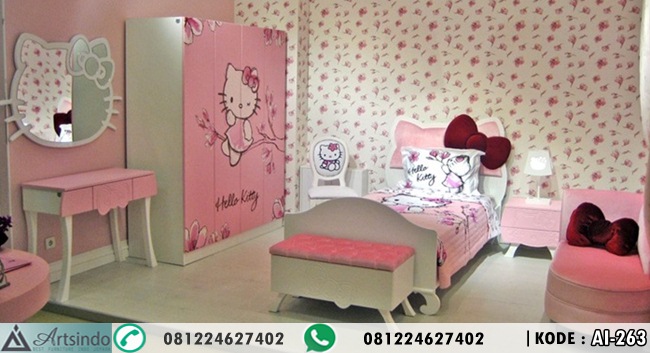 Set Kamar Tidur Anak Hello Kitty Lengkap