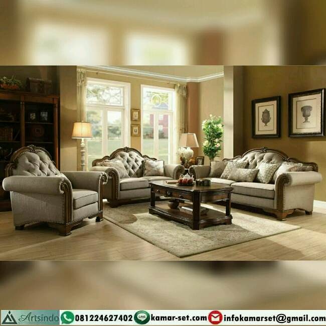  Kursi  Tamu  Jati Klasik Elegan  AI 321 Arts Indo Furniture 