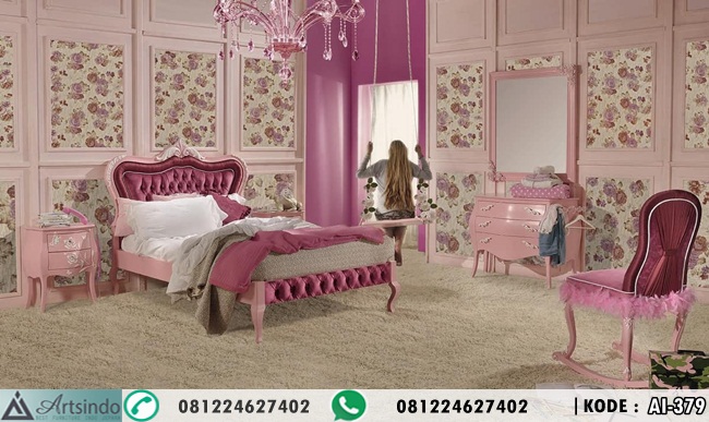 Kamar Anak Perempuan Warna Pink Klasik Modern Arts Indo Furniture Jepara Arts Indo Furniture Jepara