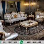 Set Kursi Tamu Mewah Lengkung Ukiran Gold