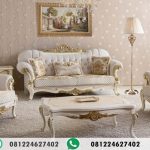 Sofa Tamu Klasik Elegan Putih Gold