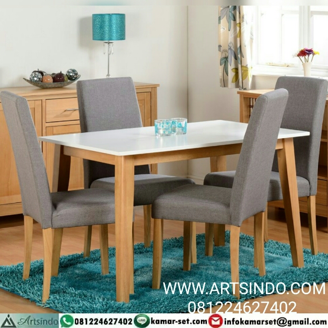 meja makan set minimalis