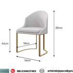 Detail Ukuran Kursi Makan Stainless Gold