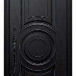 Pintu Kamar Klasik Hitam Panil Architrave Mewah