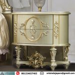 Bedisde Nakas Set Tempat Tidur Pengantin Mewah Ukiran Gold Luxury AI-2234