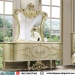 Meja Hias Set Tempat Tidur Pengantin Mewah Ukiran Gold Luxury AI-2234