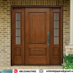 Pintu Utama Single Klasik Modern Kayu Jati