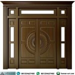Model Pintu Rumah Mewah Minimalis 2 Jendela Kupu Tarung
