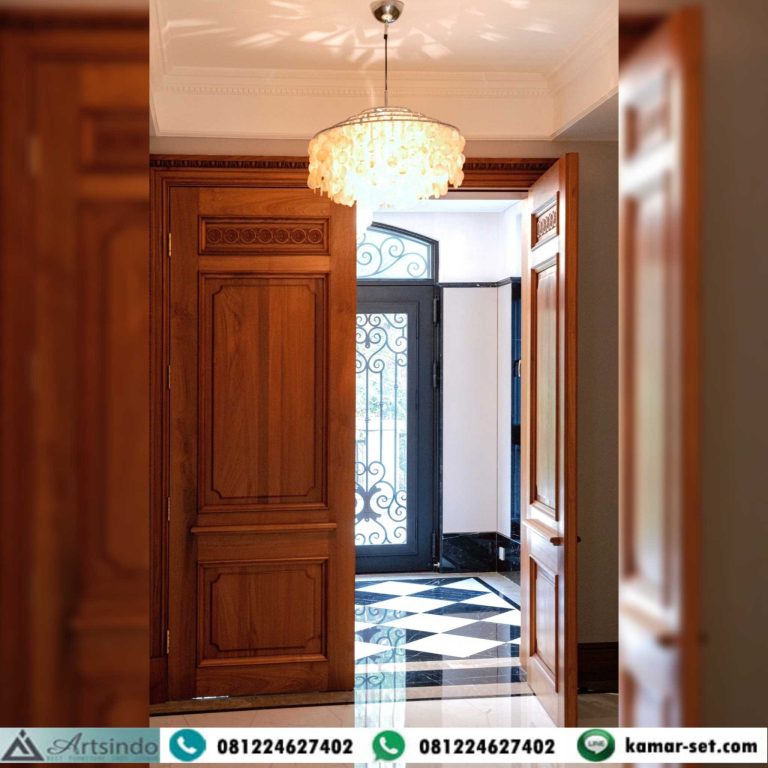 Pintu Jati Double Architrave Depan Belakang
