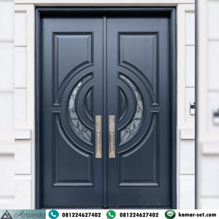 Pintu Rumah Minimalis Klasik Model Panil Kaca