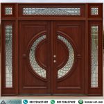 Set Pintu Jati Jendela Minimalis Kaca Patri