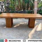 Meja Rapat Kayu Jati Panjang Lebar Tebal