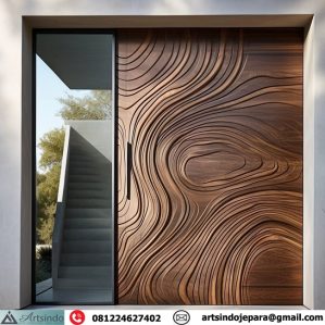 Pintu Rumah Minimalis Jati Solid Motif Sexy