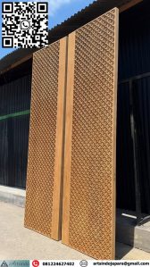 Pintu Rumah Minimalis Mewah Ukir Motif Kawung