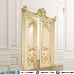 Pintu Mewah Klasik Ukir Ivory Gold