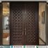 Pintu Utama Rumah Mewah Kayu Merbau Motif Kawung Ceplok