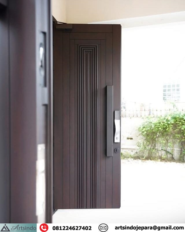 Daun Pintu Utama Kayu Jati Mewah