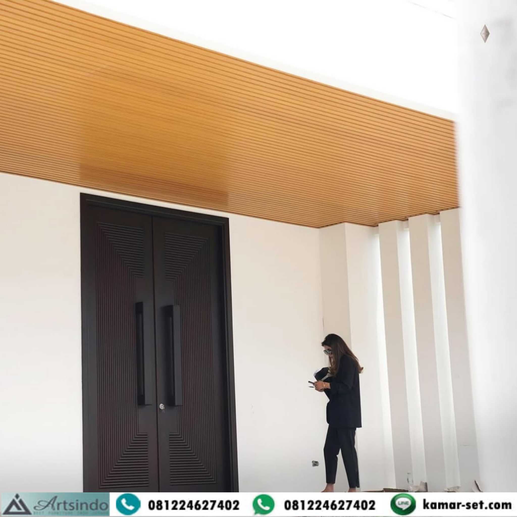 Pintu Utama Kayu Jati Minimalis Mewah Terbaru